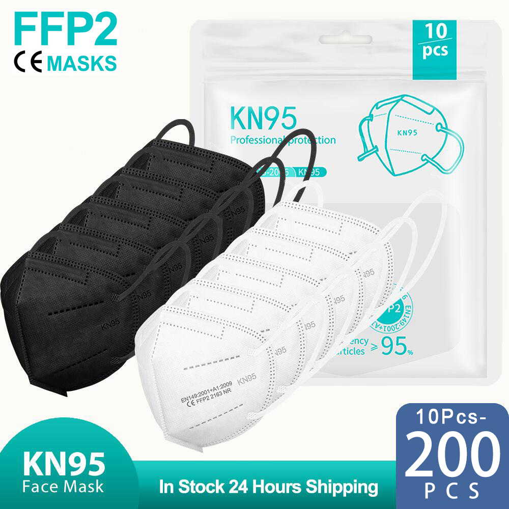 10-200 adet FPP2 Siyah KN95 CE - Disposable Surgical Mask incelemesi ve fiyatı